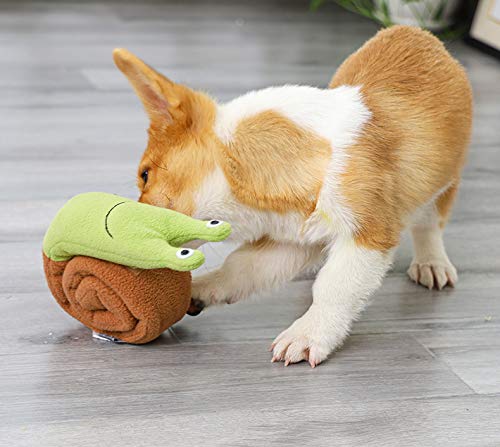 Interactive Snuffle Mat for Dogs & Cats - Mental Stimulation & Foraging Toy, Slow Feeder Puzzle Game for Stress Relief & Boredom - Encourages Natural Instincts - Perfect for Training, Anxiety Relief & Indoor Play (Snail Design)