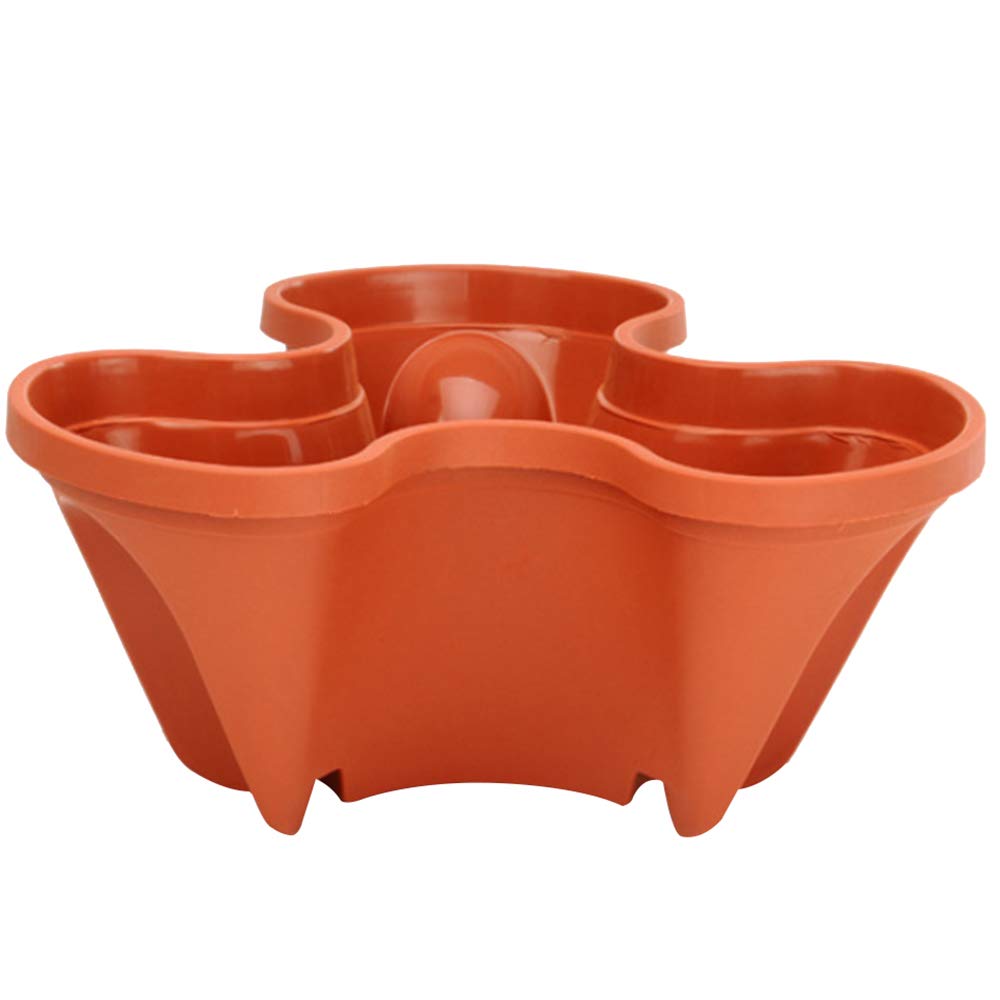 Takefuns Stackable 3D Flower Pot - Strawberry & Vegetable Planter with Drainage Tray for Indoor/Outdoor Garden Decor | Perfect for Balcony, Patio, and Home Gardening