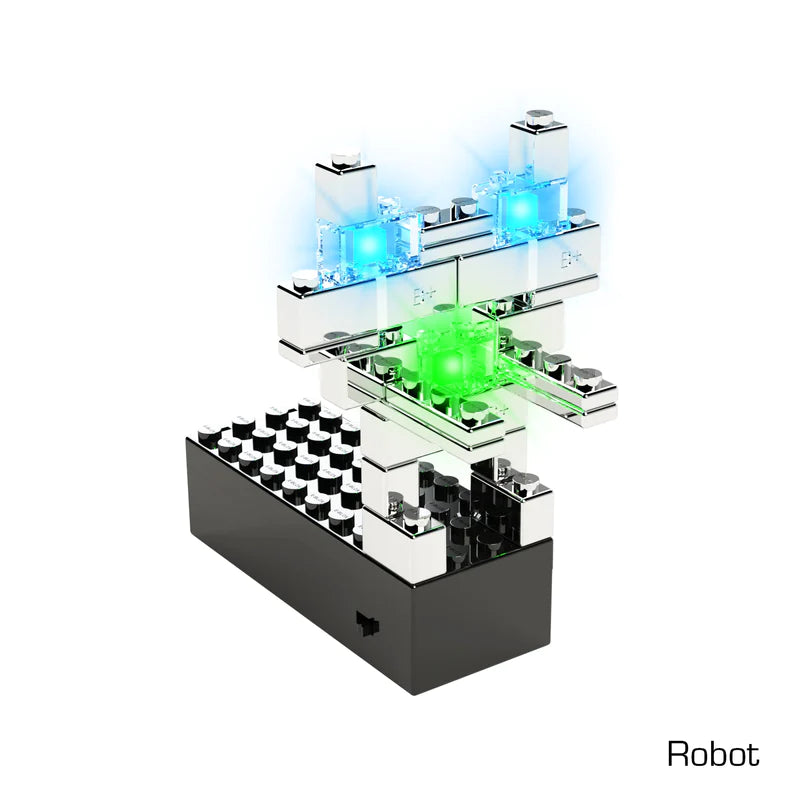 Power Blox BYO Light Robot - DIY Building Kit for Kids, STEM Educational Toy with LED Lights - Perfect for Creative Play, Birthday Gifts & Classroom Activities