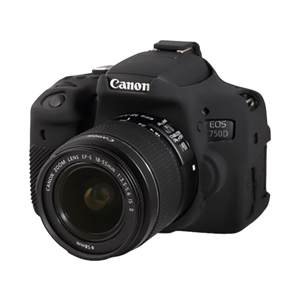 EasyCover EA-ECC750DB Protective Case for Canon EOS 750D / Rebel T6i DSLR Camera (Black) - Durable Shell with Precise Cutouts for Travel & Outdoor Photography