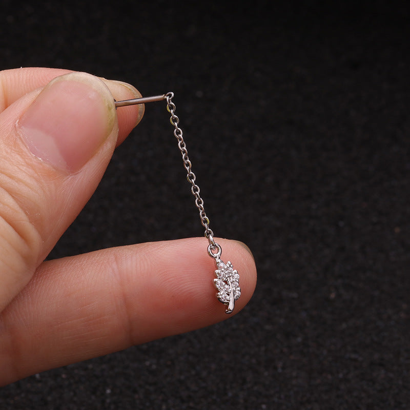 20G Starfish Dangle Stud Earrings for Second Hole Piercing | HSPJ1925 | Perfect for Cartilage, Helix, and Lobe Piercings