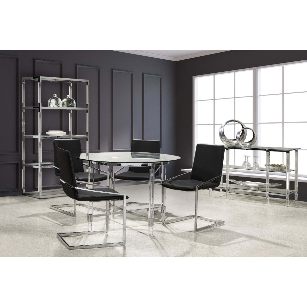 Ariya Modern Dining Chairs Set of 2 - Dark Grey Upholstered Kitchen Chairs for Dining Room, Breakfast Nook & Small Spaces