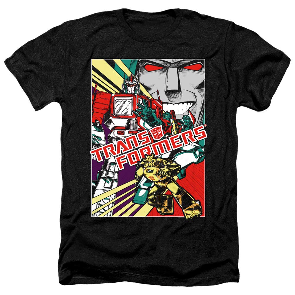 Transformers Comic Poster Graphic T-Shirt for Men & Women - Unisex Heather Tee for Casual Wear, Cosplay & Fan Merchandise