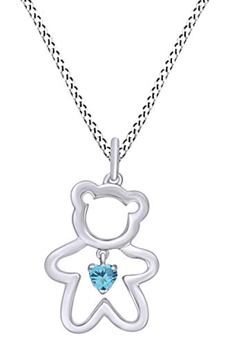 white-gold-plated-silver : Aquamarine