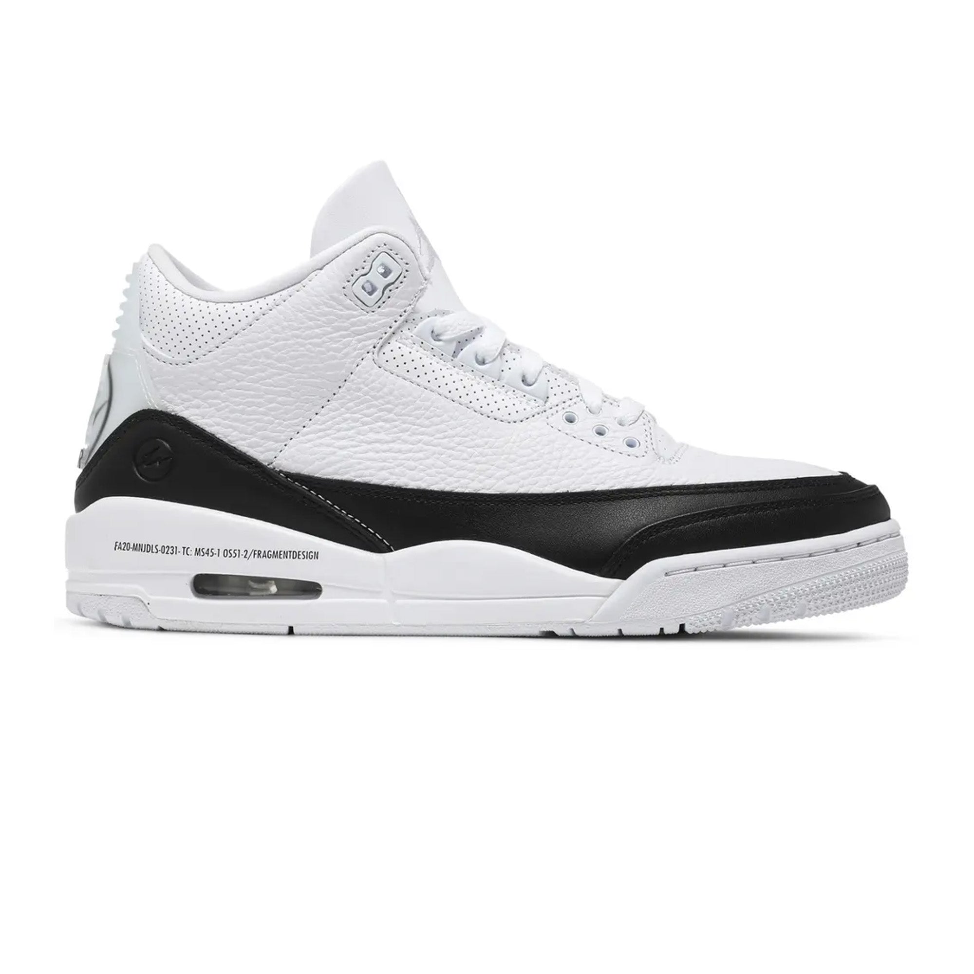 Air Jordan 3 Retro x Fragment Design 'White Black' Sneakers (2020) - Men's Basketball Shoes for Streetwear & Casual Wear