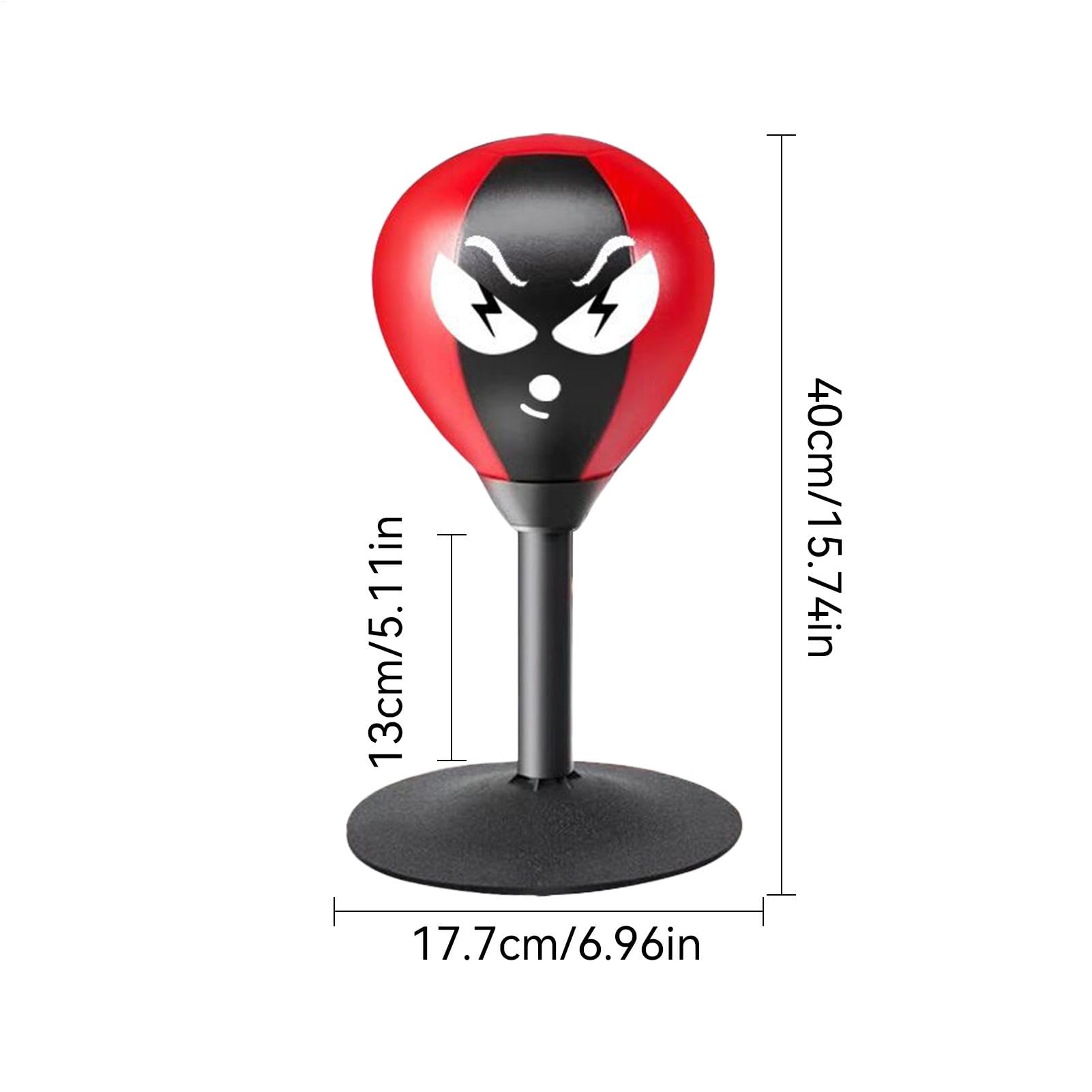 Stress Relief Punching Ball for Desk - Heavy Duty Suction Cup Boxing Ball with Stand, Anger Management & Mood Relief Tool for Adults & Kids - Perfect for Office, Home, or Classroom Use