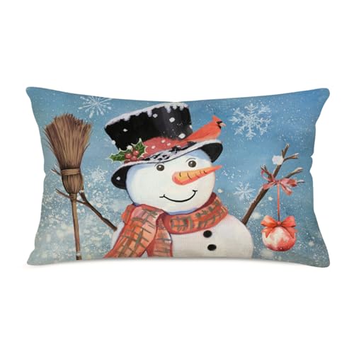 Snowman Green Scarf