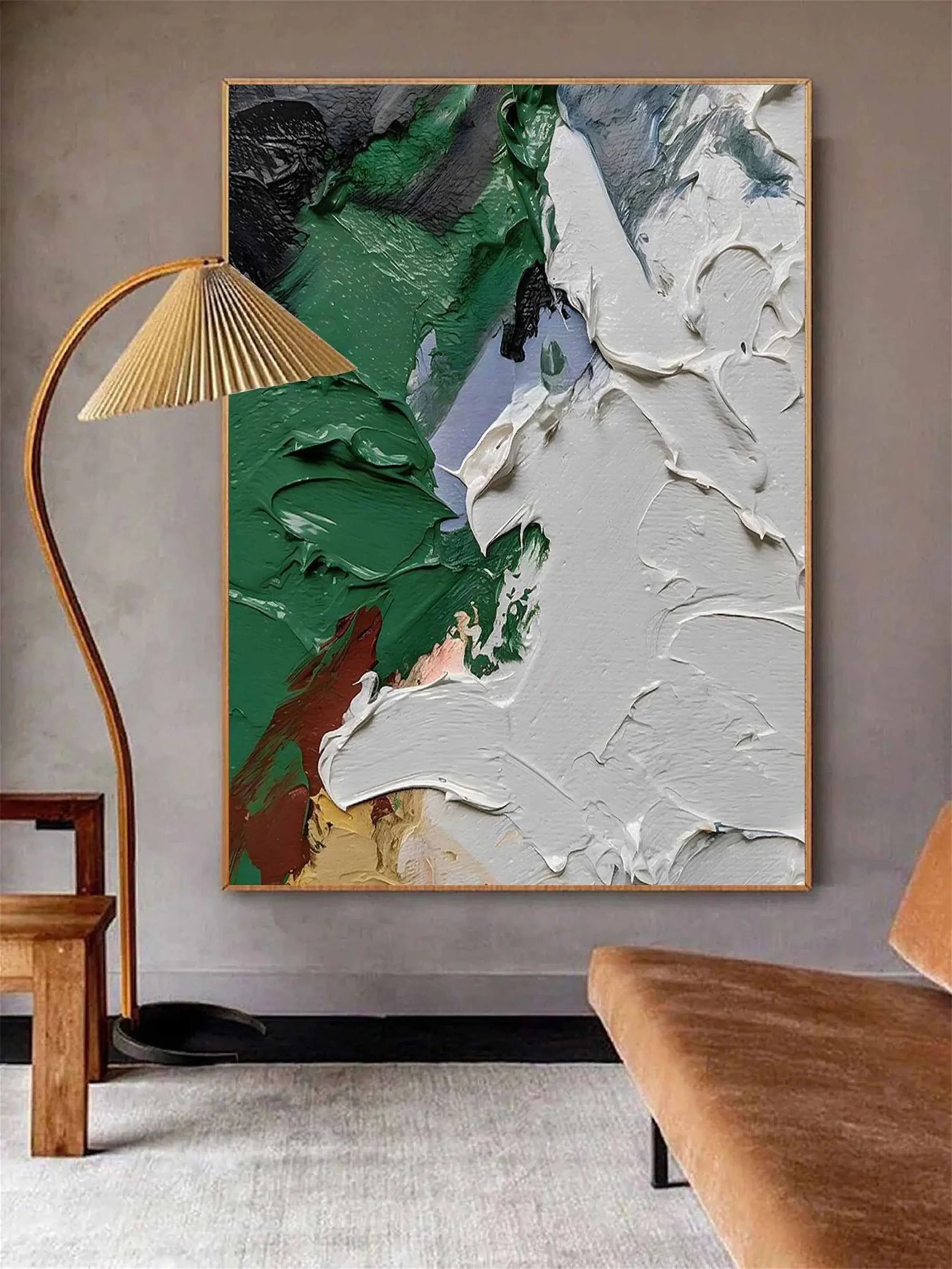 Blue & Green Abstract Wall Art Print #BG064 - Modern Home Decor for Living Room, Bedroom & Office