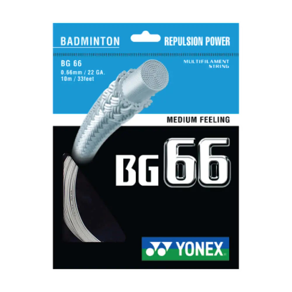 Yonex BG 66 10m Badminton String - High Performance, Durable (9 Color Options) for Professional & Recreational Players | Perfect for Tournaments & Training Sessions
