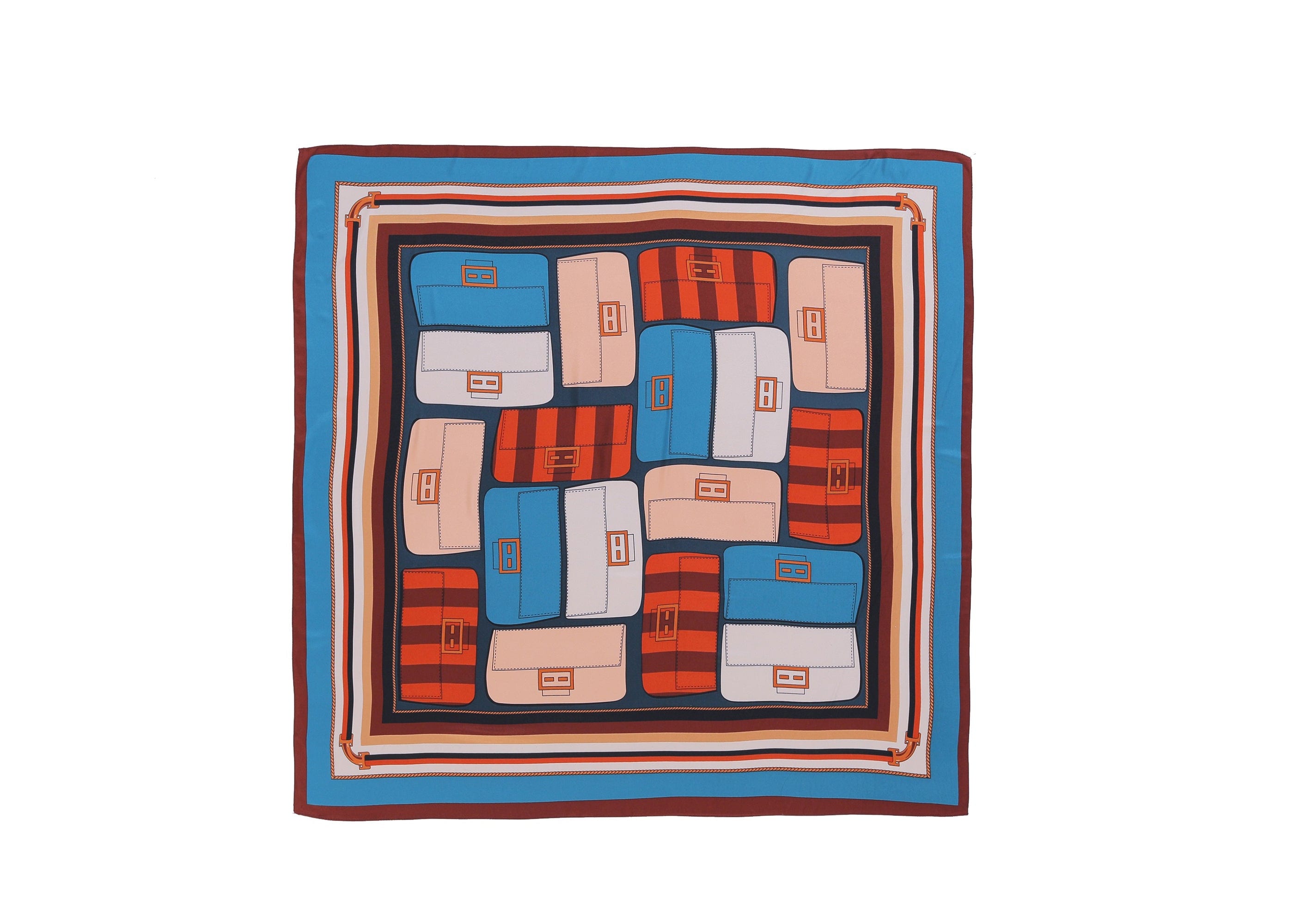 TARRAMARRA® Women's Printed Square Rayon Silk Scarf - Lightweight Fashion Accessory in Multiple Patterns & Colors - Perfect for Office, Travel and Gift Giving