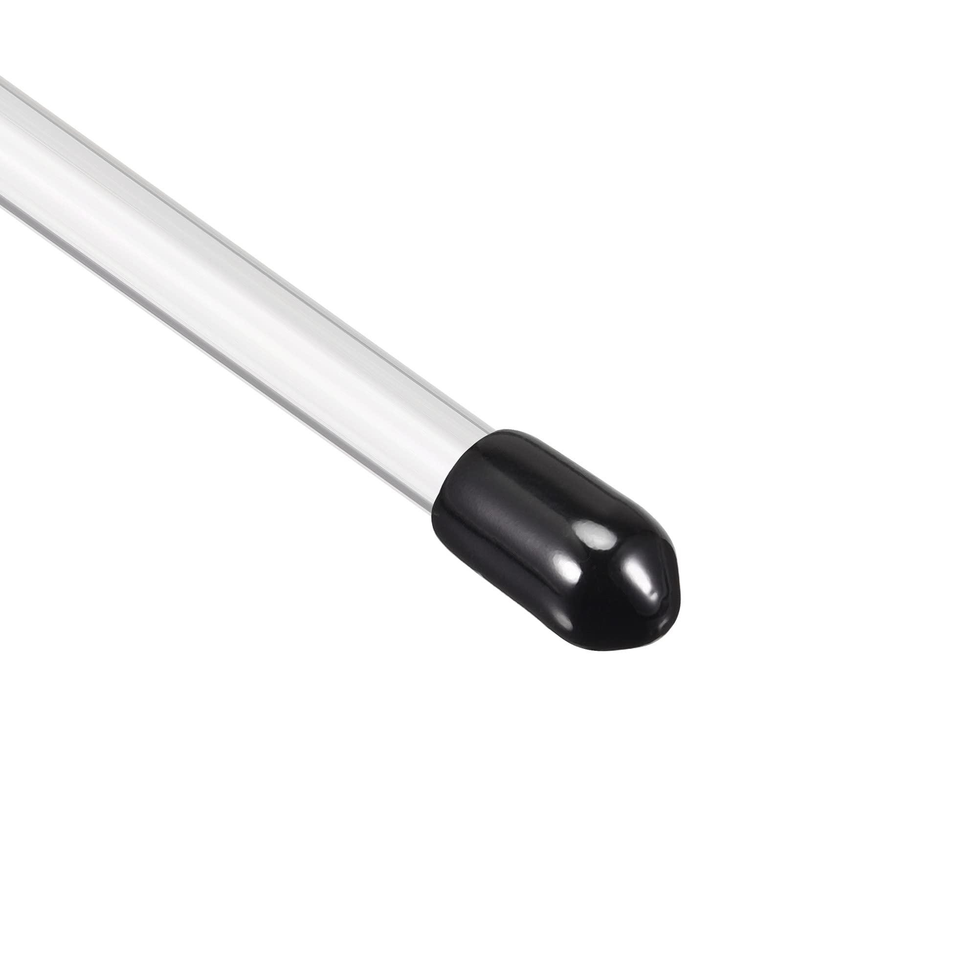 uxcell 4mmx5mmx148mm Clear Rigid Round Plastic Tubing with Black Lids - 3 Pack Transparent Storage Tubes for DIY Crafts, Jewelry Organizer & Small Parts Storage