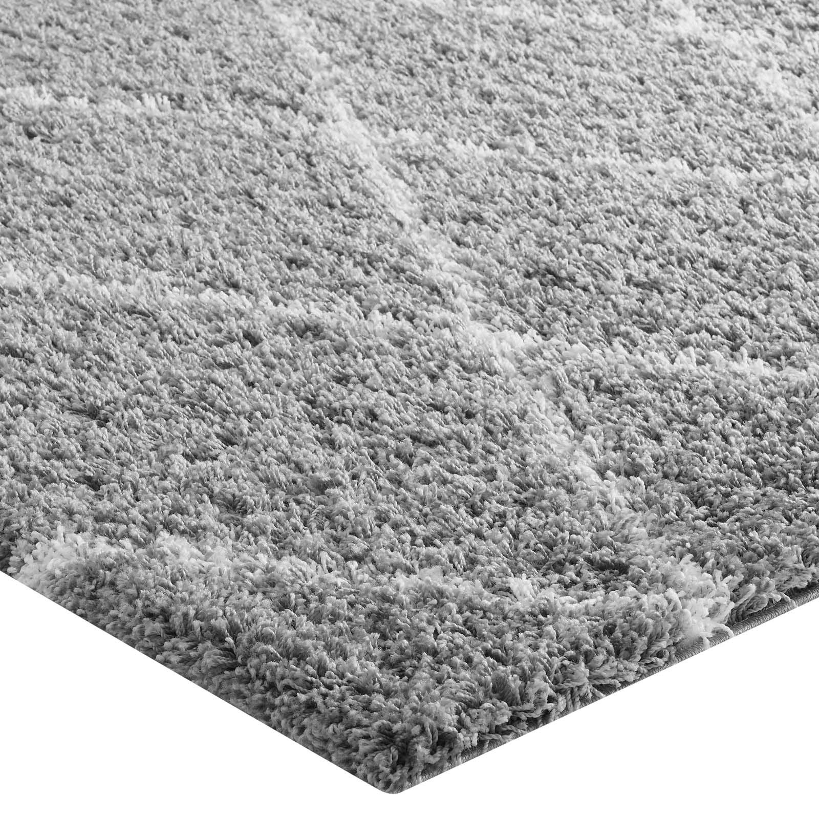 Modern Contemporary Urban Living Room Area Rug Runner - Soft Fabric Floor Carpet in Multi-Tone Gray - Perfect for Lounge, Bedroom & Home Office Decor