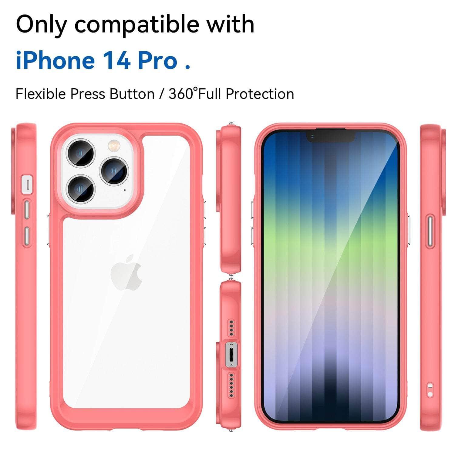 iPhone 14 Pro Max Case - Shockproof, Anti-Slip, Acrylic Protective Cover for Ultimate Drop Protection | Perfect for Outdoor Activities, Travel & Daily Use