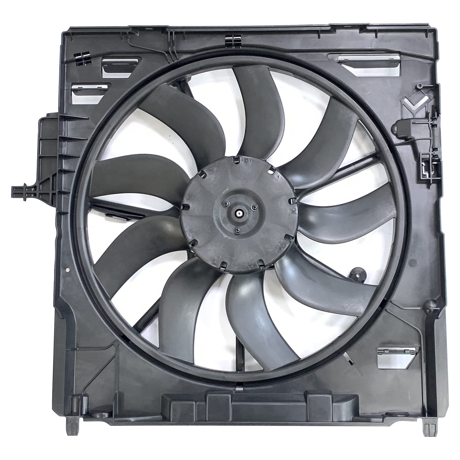 TYC 624470 Cooling Fan Assembly Replacement for 2011-2013 BMW X5 XDrive35i XDrive50i - Engine Radiator Cooling System Upgrade - Perfect for Summer Driving & Off-Road Adventures
