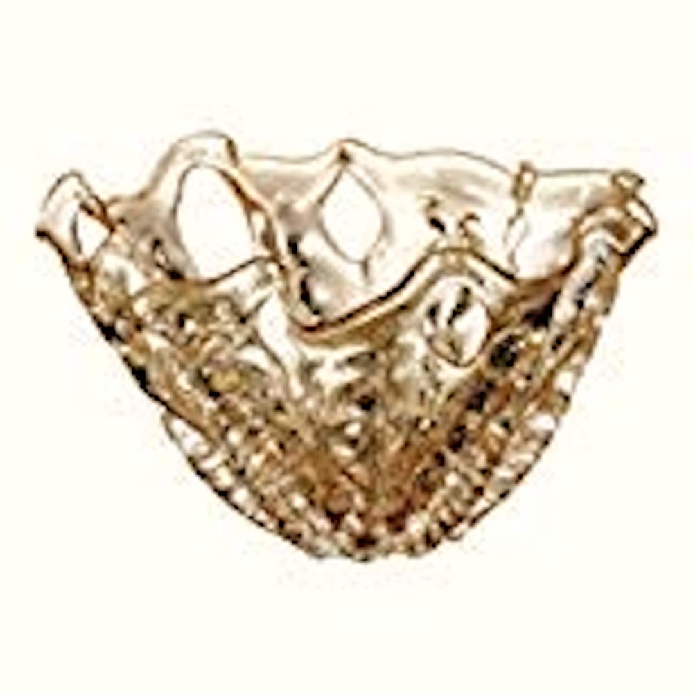 OK Lighting Peach Colored Glass Decorative Fruit Bowl - Elegant Brown Home Decor for Dining Table Centerpiece, Kitchen Counter Display, or Living Room Accent
