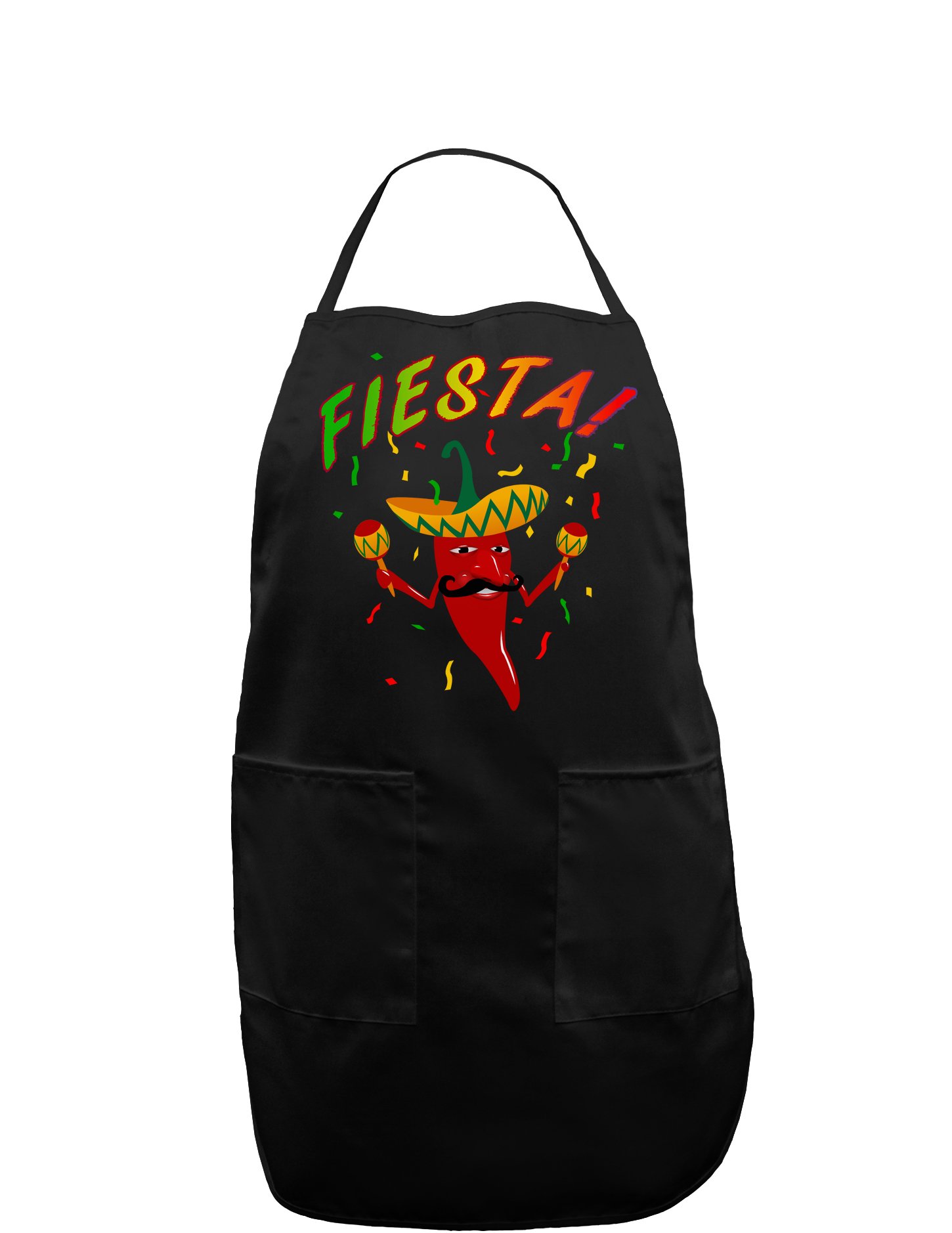 TooLoud Chili Pepper de Fiesta Dark Adult Apron - Stylish BBQ Cooking Apron for Men & Women - Perfect for Grilling, Hosting Parties & Mexican Themed Events