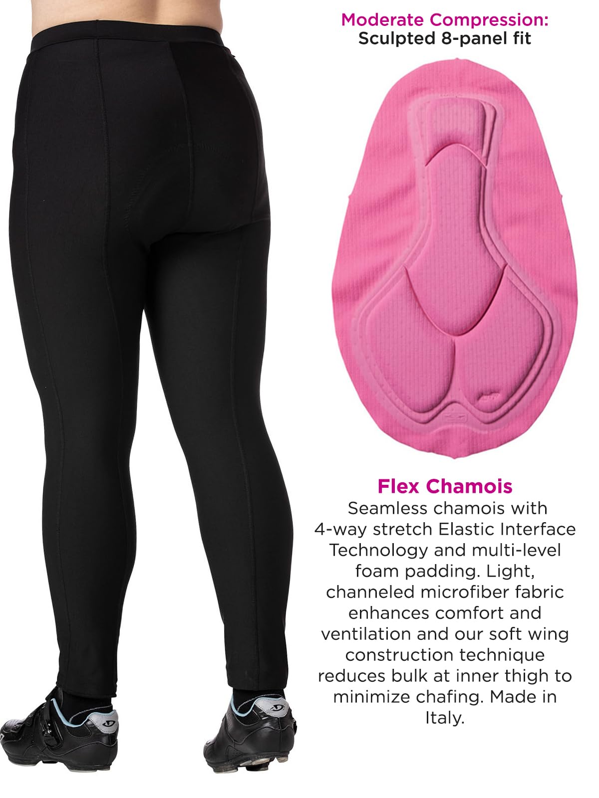 Women's Terry Cycling Padded Bike Pants - Plus Size 28
