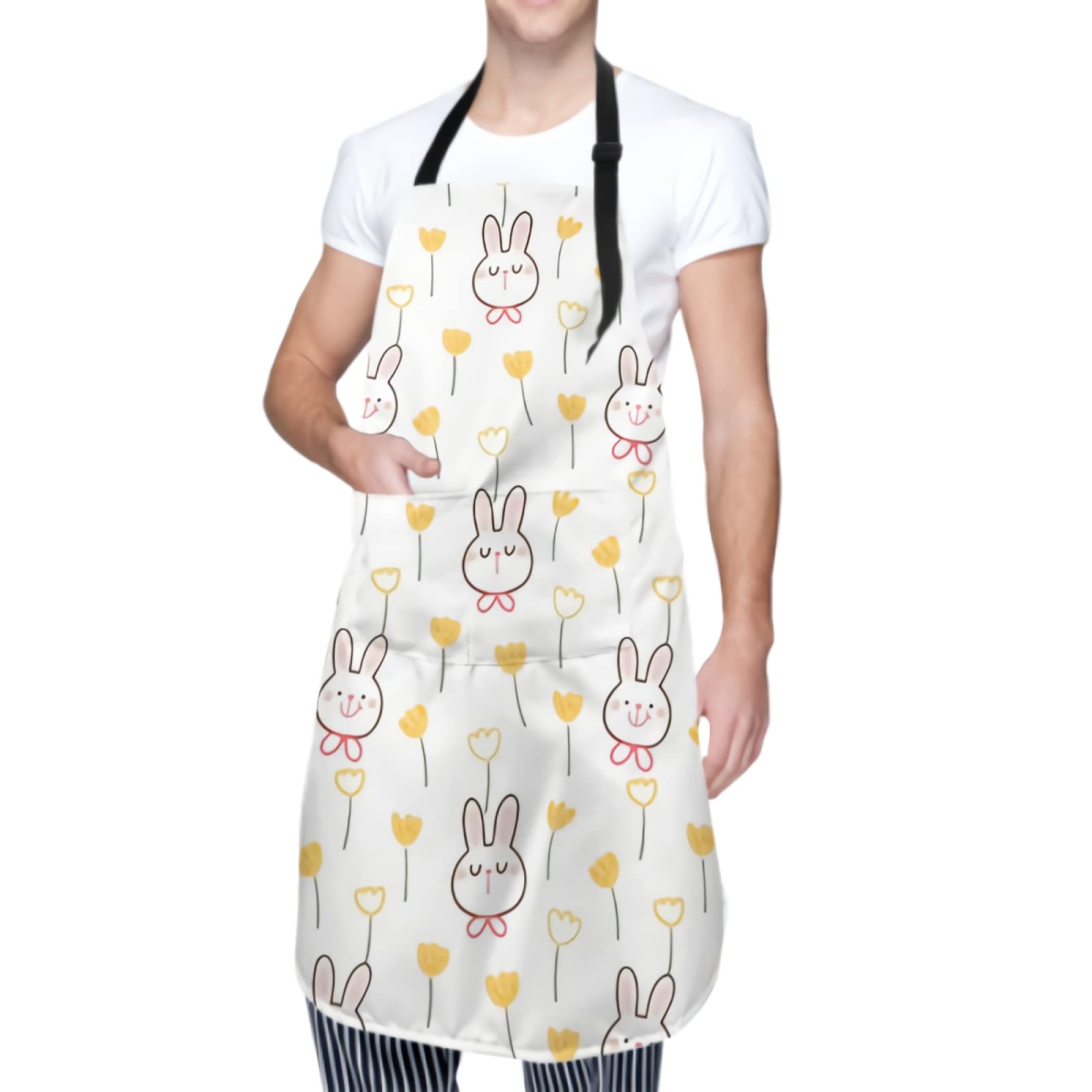 Adjustable Adult Apron with 2 Pockets - Perfect for Home Kitchen, BBQ, Cooking & Grilling - Ideal for Chefs, Home Cooks & Outdoor Cooking Enthusiasts
