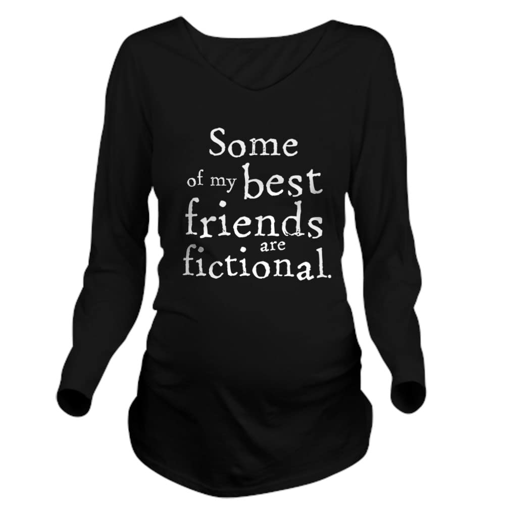 Fictional Friends Long Sleeve Maternity T-Shirt - Comfortable Pregnancy Tee for Moms - Perfect for Casual Wear, Baby Showers & Maternity Photos