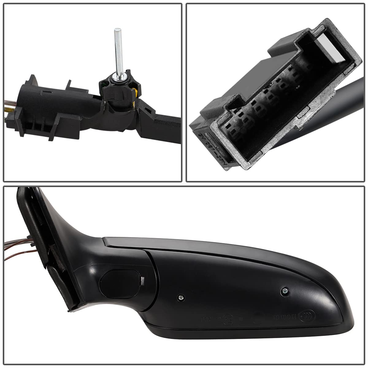 Auto Dynasty VW1320117 Manual Folding Heated Side Mirror - Textured Black, Compatible with 1999-2005 VW Golf & Jetta | Driver Side Left Replacement | Perfect for Winter Driving & Parking in Tight Spaces