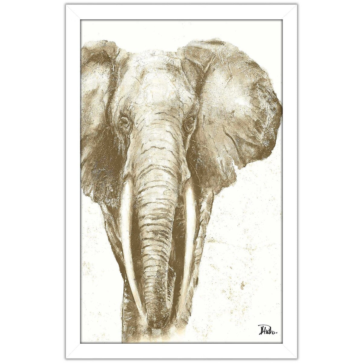 Stylish Muted Elephant Vertical Acrylic Print - Perfect for Home Decor, Office Wall Art & Unique Gifts