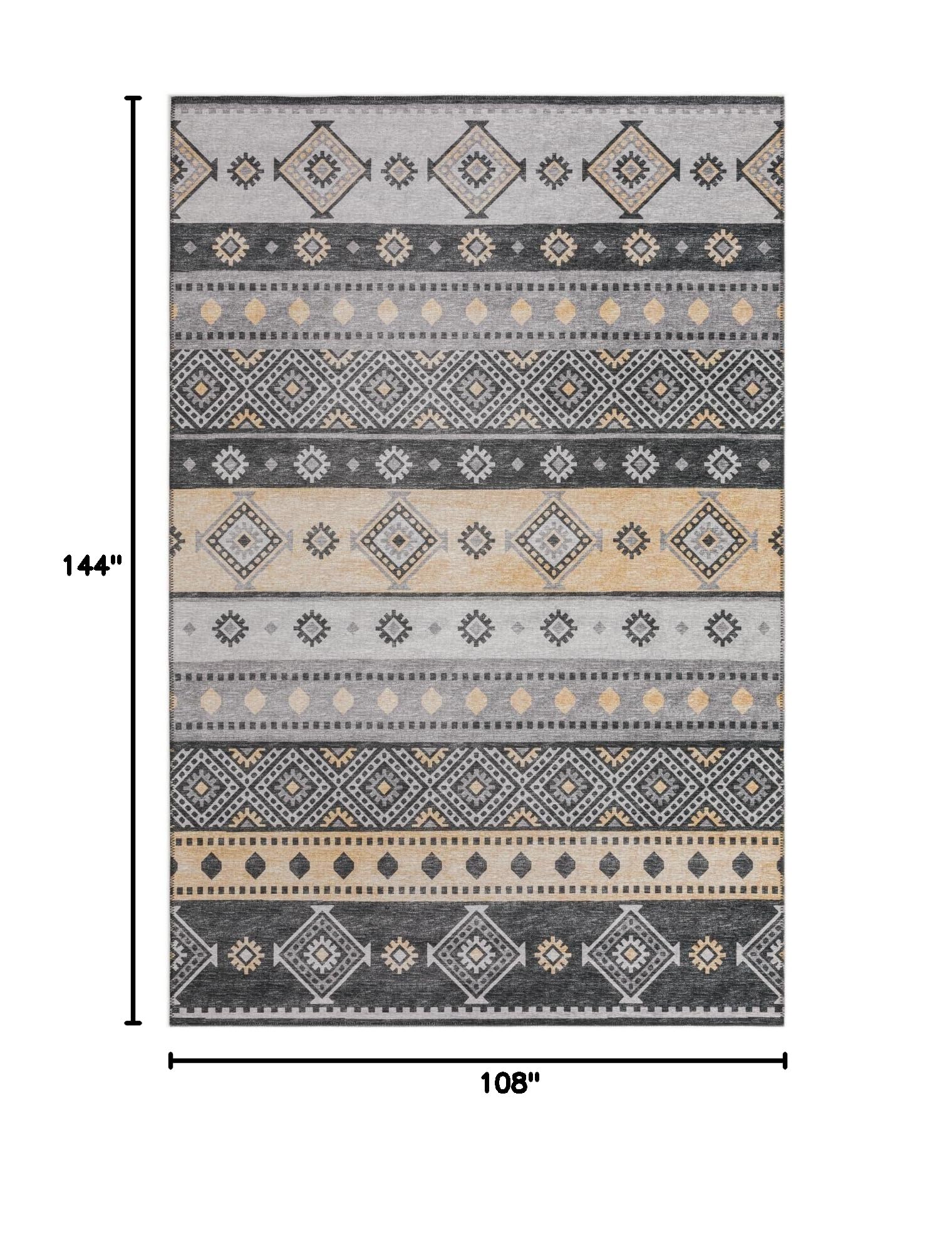 Addison Rugs Yuma AYU42 Gray 9' x 12' Area Rug - Soft Modern Living Room Carpet for Home Decor, Bedroom, Office