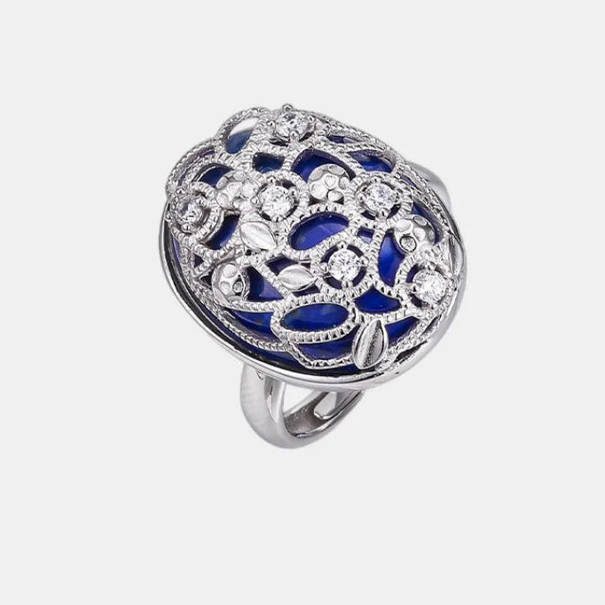 Elegant Crystal Raindrop Ring for Women - Dainty Silver Jewelry Gift for Her - Perfect for Weddings, Parties & Everyday Wear