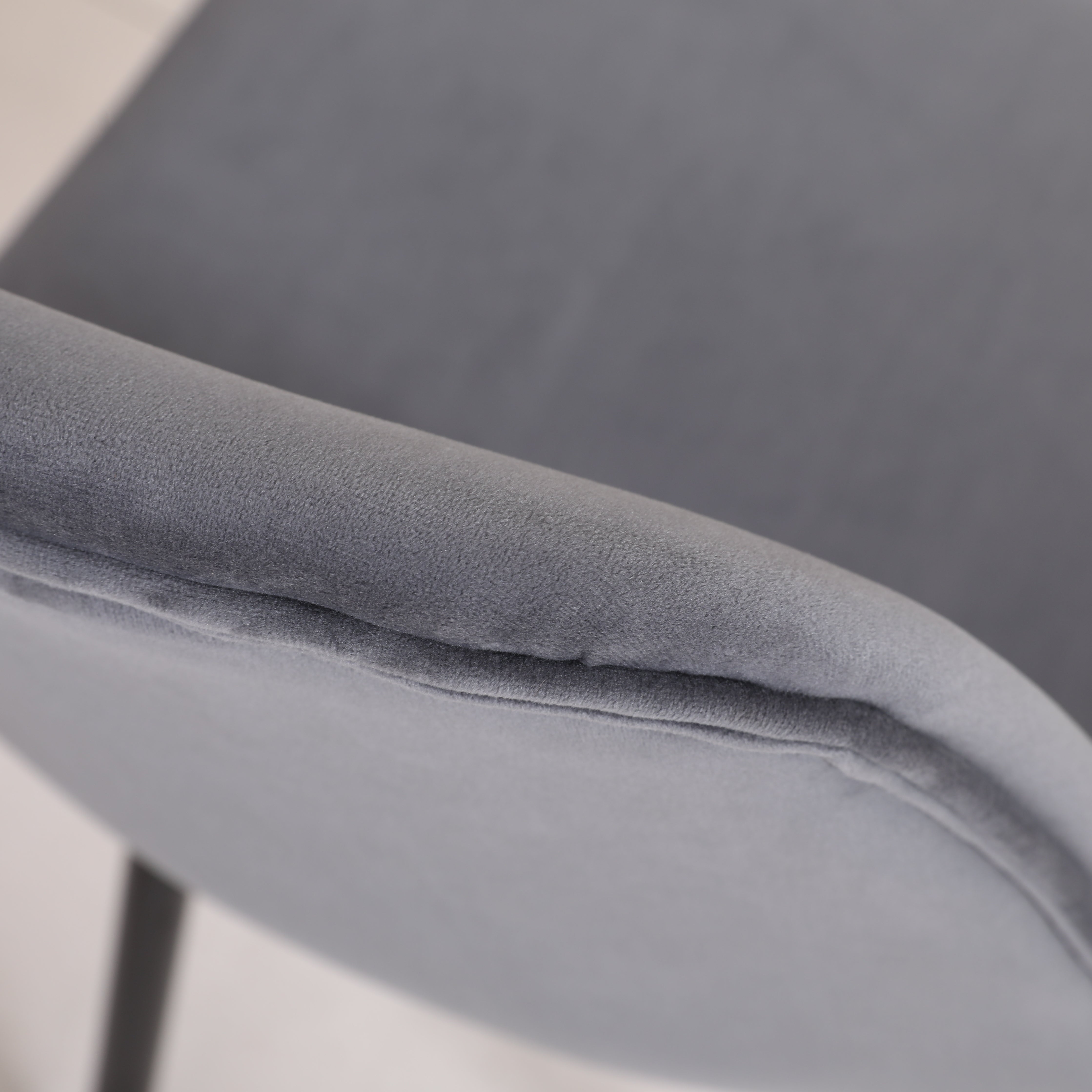 Roundhill Furniture Lassan Modern Fabric Dining Chairs - Set of 4 Gray Upholstered Side Chairs for Kitchen, Dining Room & Home Office - Comfortable Contemporary Seating Solution