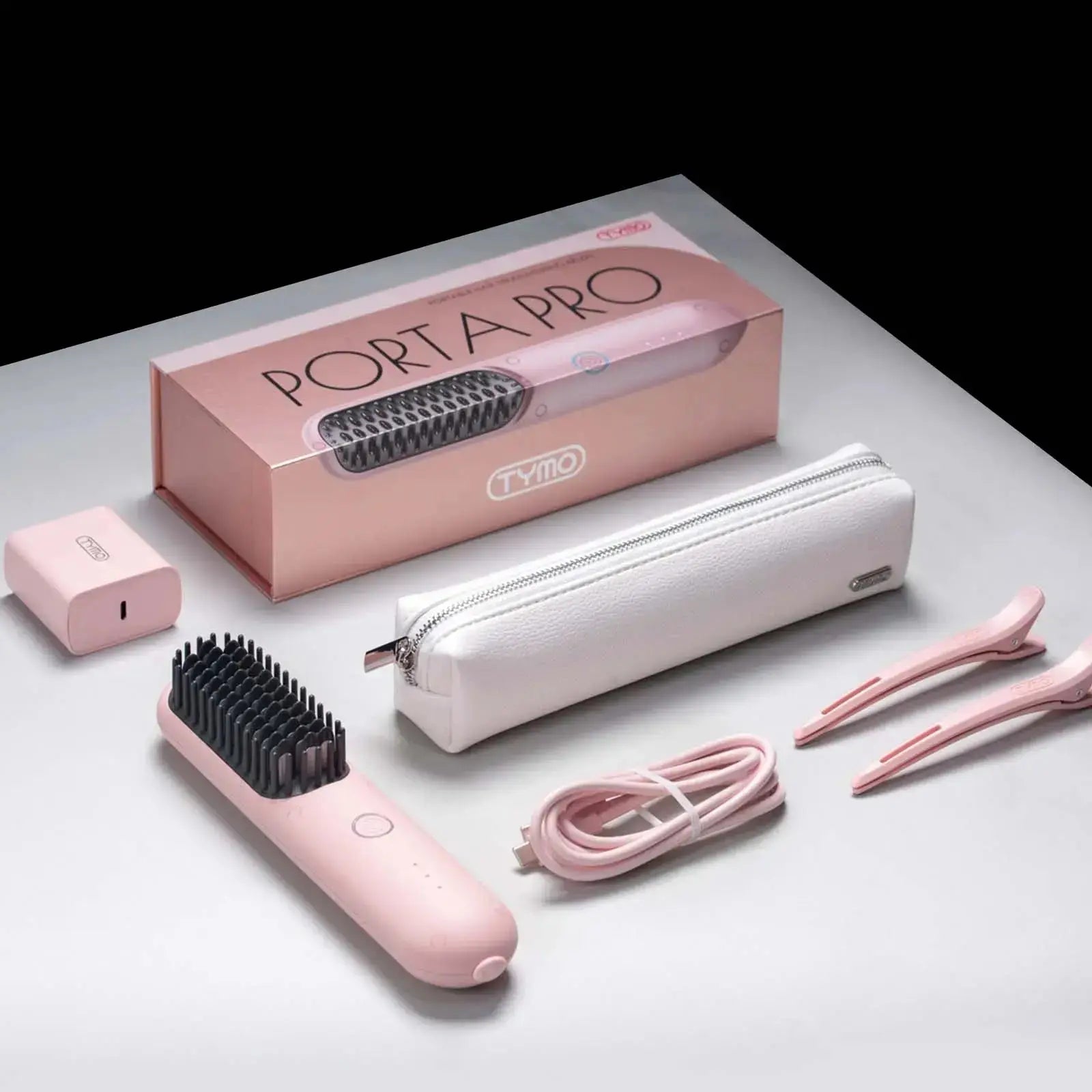 TYMO PORTA PRO Pink Hair Straightener - Compact & Travel-Friendly Styling Iron for Smooth & Shiny Hair | Perfect for Home, Salon & On-The-Go Styling