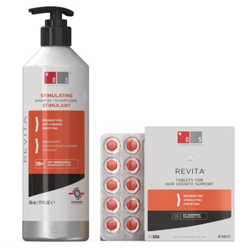 DS Laboratories Revita Hair Growth Shampoo & Tablets Bundle - 30 Day Supply for Thicker, Healthier Hair | Combat Hair Loss & Promote Regrowth at Home or Salon