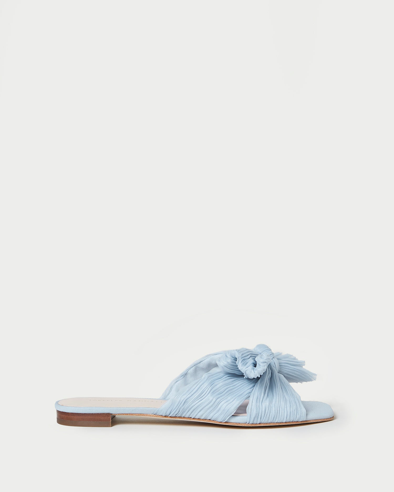 Daphne Blue Bow Slide Sandals - Women's Comfortable Summer Slides with Adjustable Bow for Beach, Pool, and Casual Outings