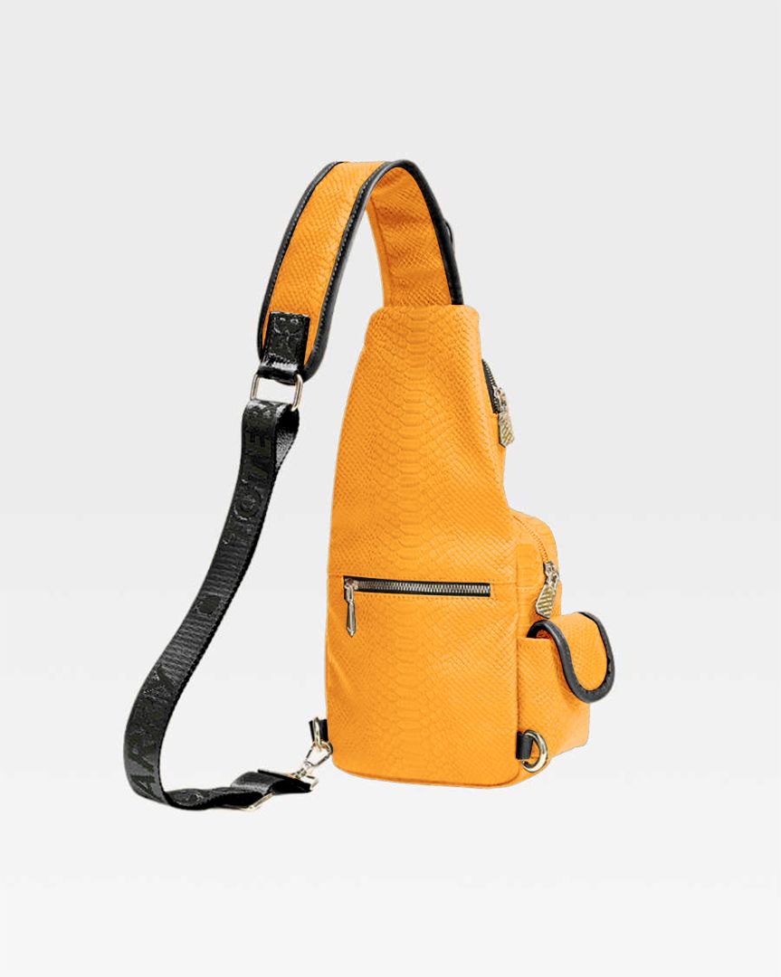 Apollo 1 Tear Drop Crossbody Bag - Yellow Leather Shoulder Purse for Women | Fashionable Day-to-Night Handbag for Work, Travel & Casual Outings