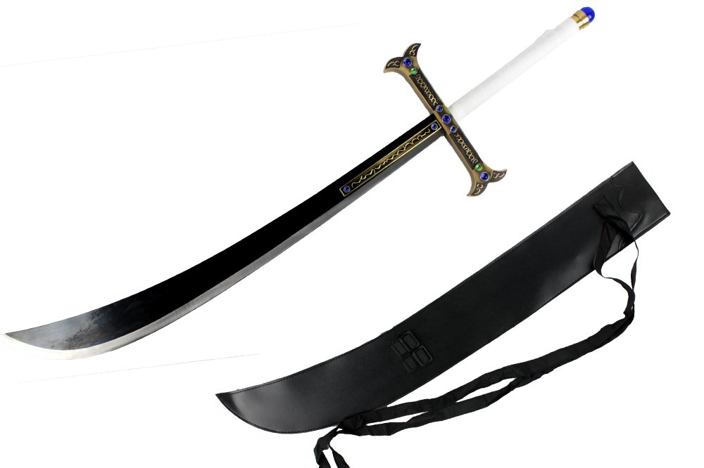 Premium Japanese Anime Fantasy Mihawk Sword - Curved Blade Replica for Cosplay, Collectors & Display | Perfect for Cosplay Events, Anime Conventions & Home Decor