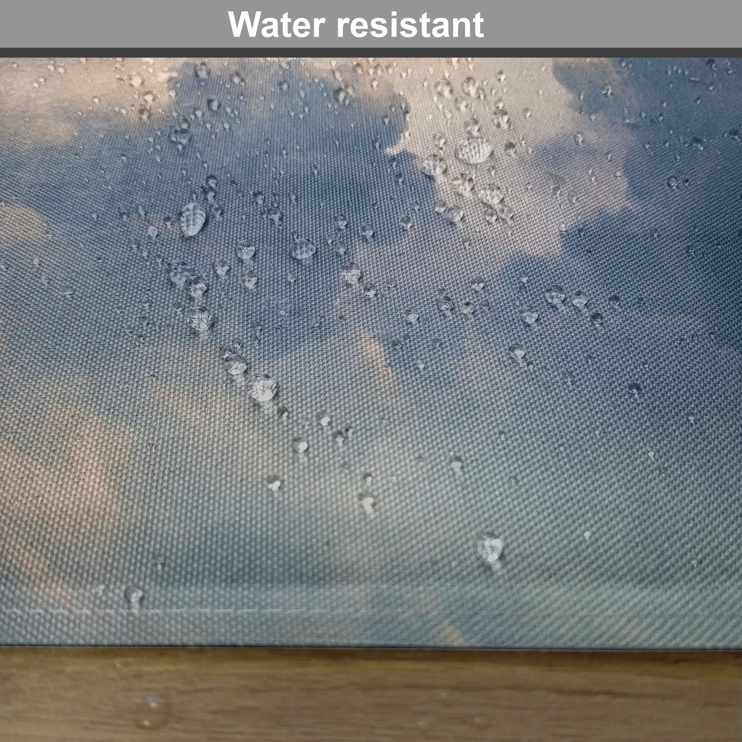 Ambesonne 4-Piece Clouds Place Mats Set - Majestic Rain Storm Sky Scenery, Washable Fabric Table Mats for Dining Room & Kitchen Decor in Blue & White | Perfect for Home, Office, and Outdoor Picnics