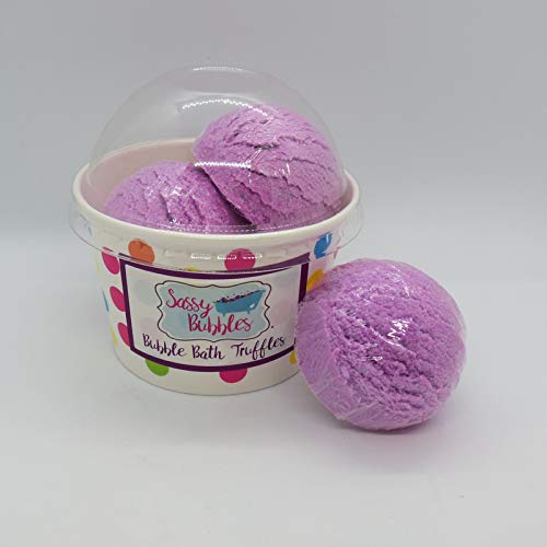 Sassy Bubbles Raspberry Boom Bubble Bath Truffles - 3 Pack | Luxurious Bath Bombs for Relaxation & Self-Care | Perfect Gift for Spa Nights & Romantic Evenings