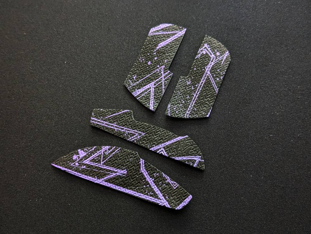 BT.L Mouse Grip for Lamzu Atlantis - Black & Purple Non-Slip Gaming Grip Tape | Enhanced Control for FPS, MOBA & Esports Gaming | Perfect for Pro Gamers & PC Enthusiasts