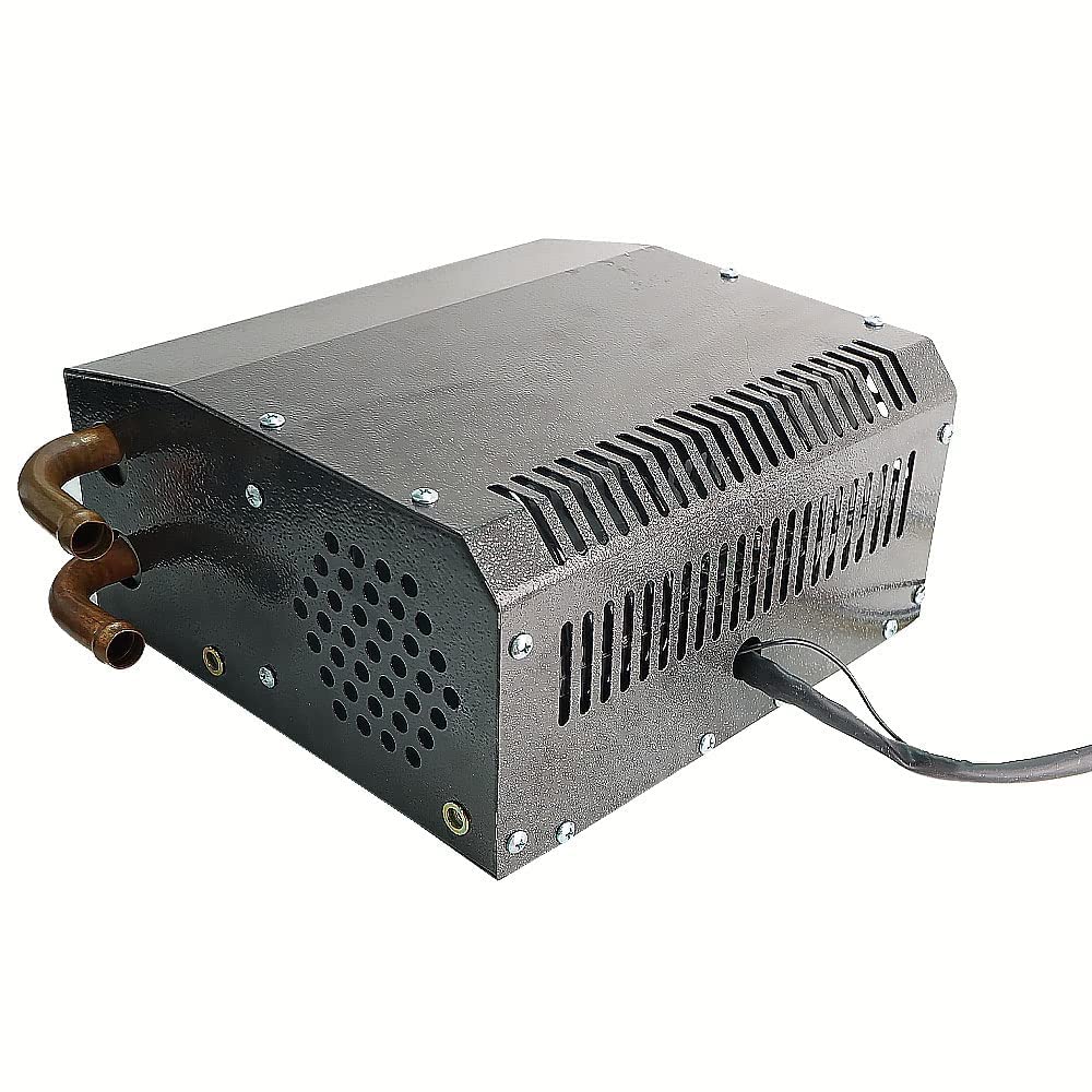 12V Compact Hydronic Heater with 3-Speed Fan - 8500 BTU Heating, 80 CFM Airflow, 4 Front Vents & Mountable Switch - Perfect for Cars, Trucks, Boats, RVs & UTVs - Defrost Windows & Warm Cabin in Winter