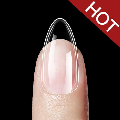 0-Almond Medium 630pcs (Clear Nail Tips)
