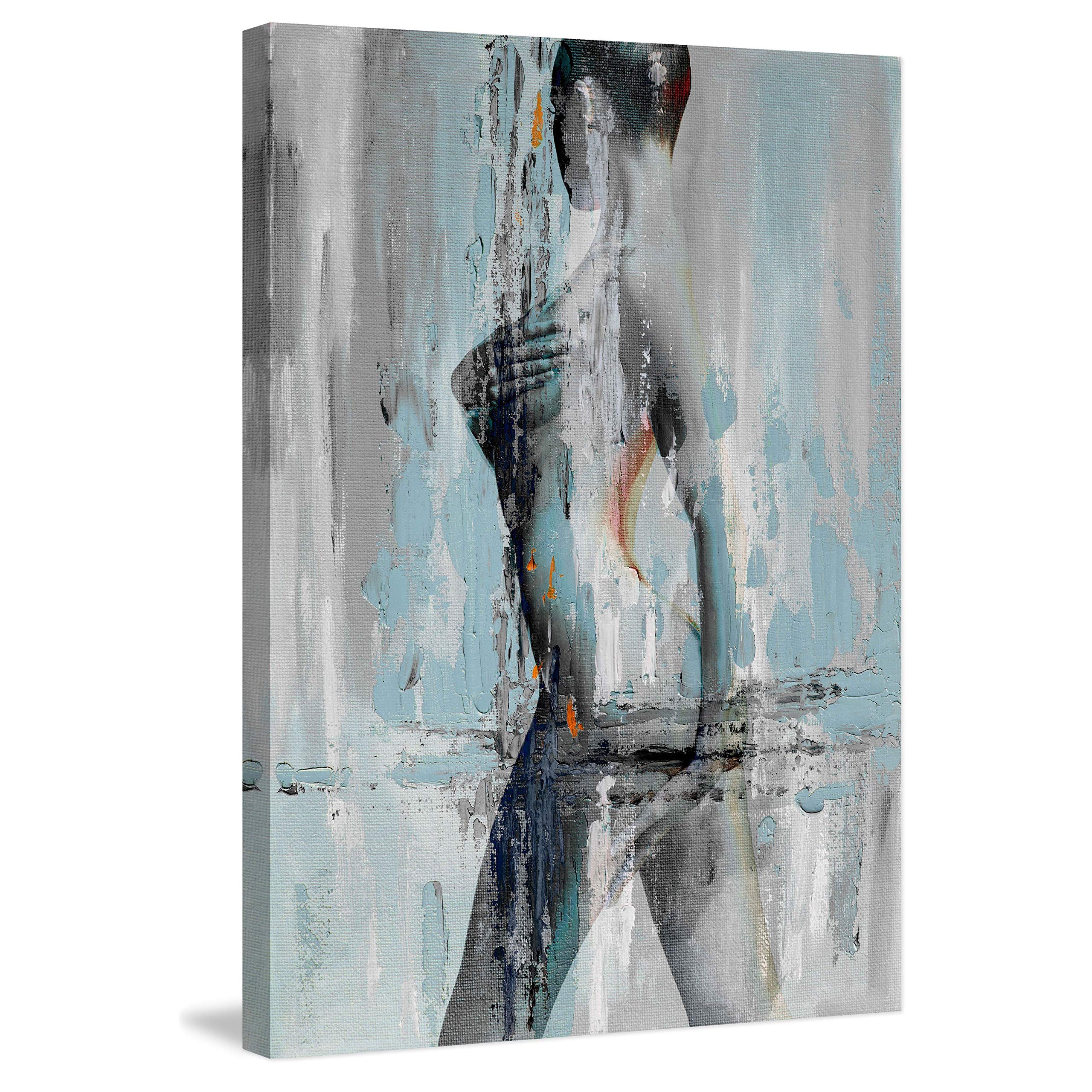Handmade Bikini Print Wrapped Canvas Wall Art - 16x24 Inches - Tropical Beach Decor for Living Room, Bedroom & Bathroom