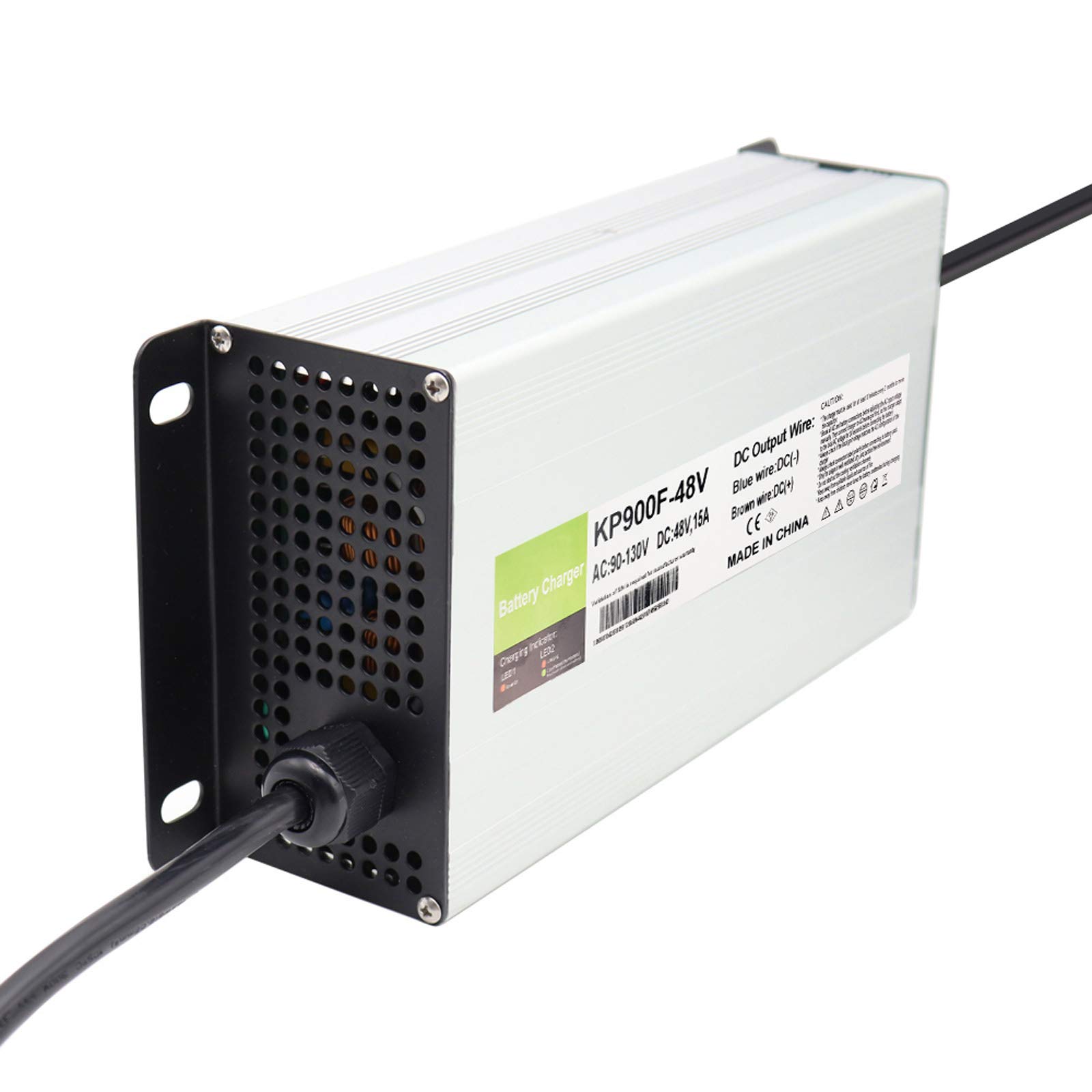 48V 15A Golf Cart Battery Charger for Club Car with 3-Pin Round Plug - Fast Charging for Golf Carts, Electric Vehicles & Outdoor Power Equipment