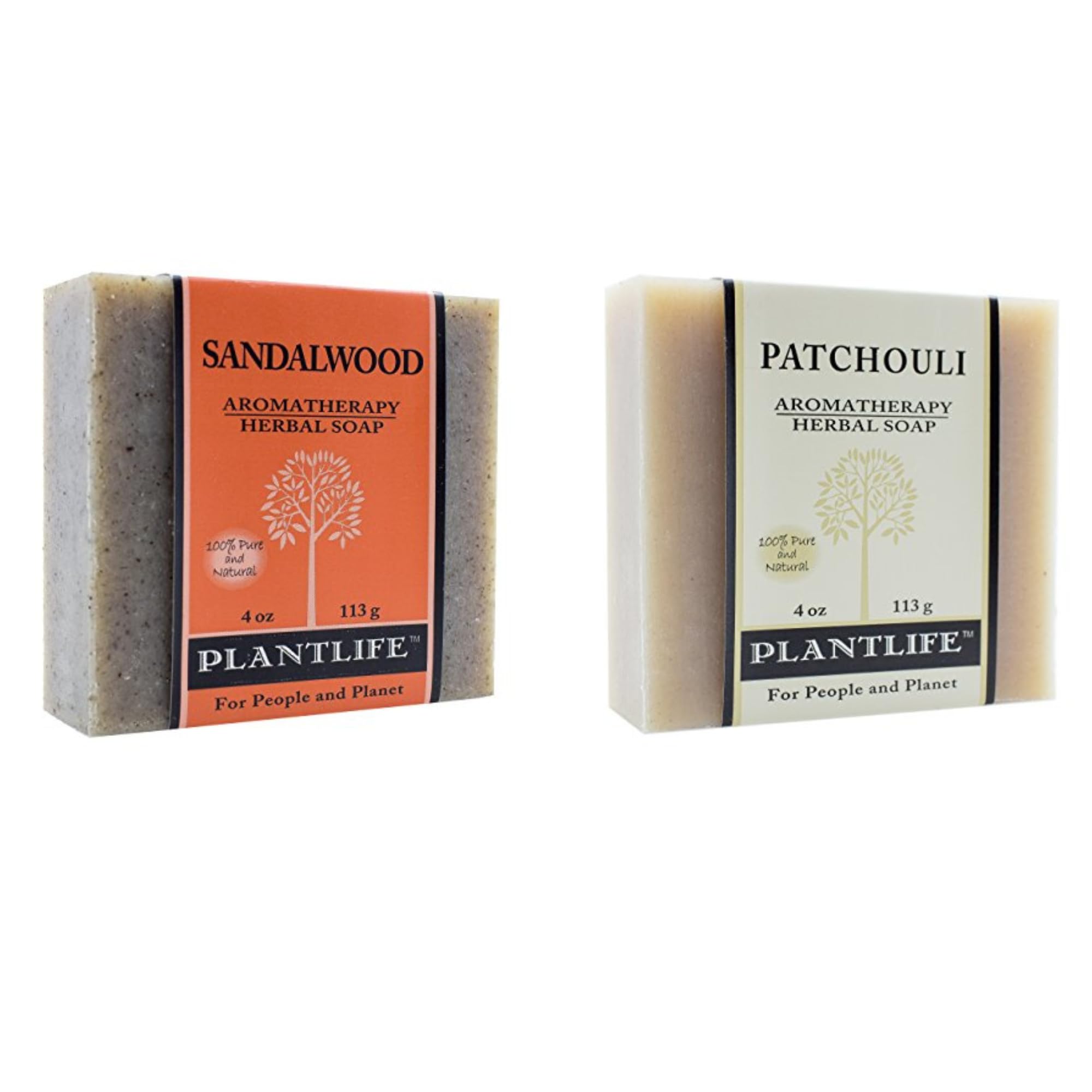 Plantlife Sandalwood & Patchouli Bar Soap - Natural Moisturizing & Soothing Handmade Soap for Dry Skin - Perfect for Spa, Bath & Relaxation at Home