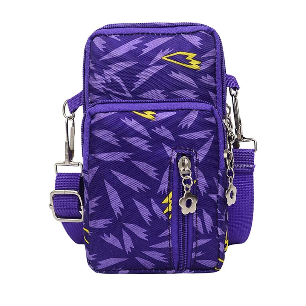Neutral Nylon Sports Arm Bag for Students - Adjustable Shoulder Strap Phone Pouch for Outdoor Activities, Running, Hiking & Travel