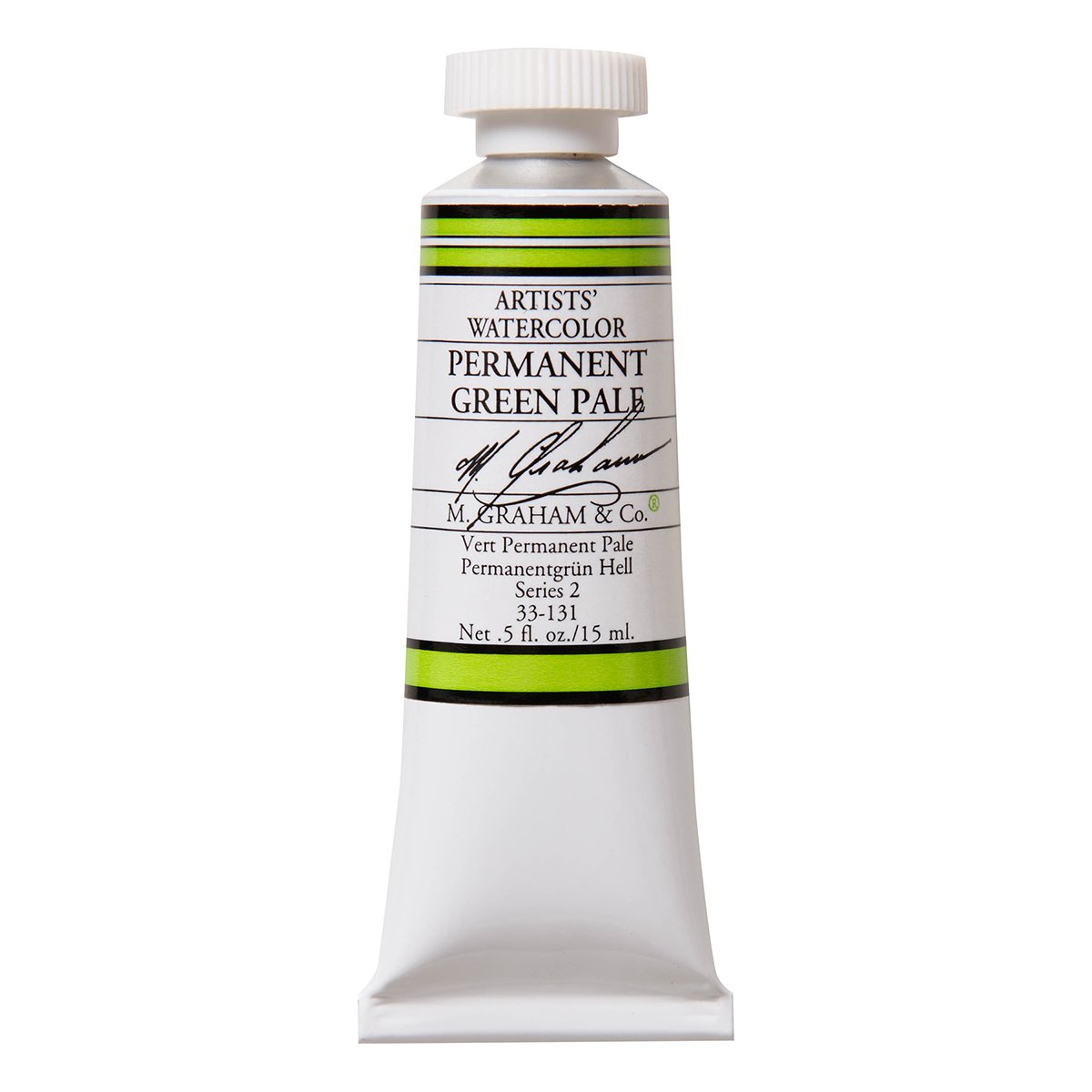 Premium M. Graham 1/2-Ounce Tube Watercolor Paint - Permanent Green Pale | Professional Artist Grade for Painting, Sketching & DIY Art Projects