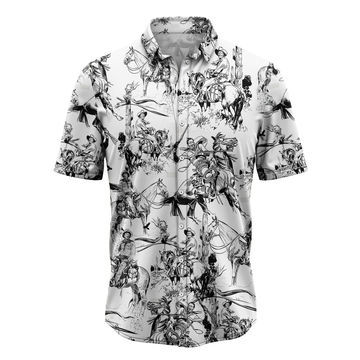 Stylish Men's Cowboy Shirts - Short Sleeve Western Shirts for Rodeo & Horse Riding | Perfect for Country Music Festivals & Outdoor Adventures