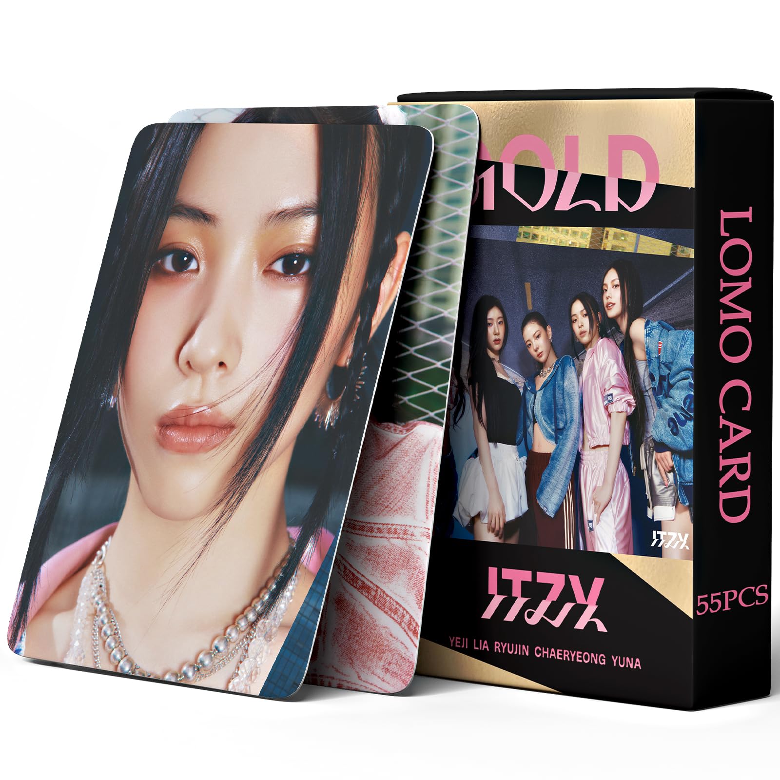 ITZY 2024 GOLD Album Photocards Set - 55PCS K-POP Lomo Cards & Postcards | Official ITZY Merchandise for Fans | Perfect for Collectors, Gift Giving, and K-POP Decorations