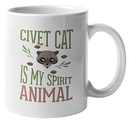 Funny Civet Cat Spirit Animal Coffee Mug - 11oz Ceramic Tea Cup for Coffee & Tea Lovers - Perfect Gift for Office, Home & Coffee Break Moments