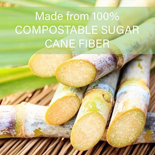 Eco-Friendly 100% Compostable Plant Fiber Bowls - 16oz (500 Pack) | Biodegradable Disposable Bowls for Parties, Picnics & Eco-Conscious Dining