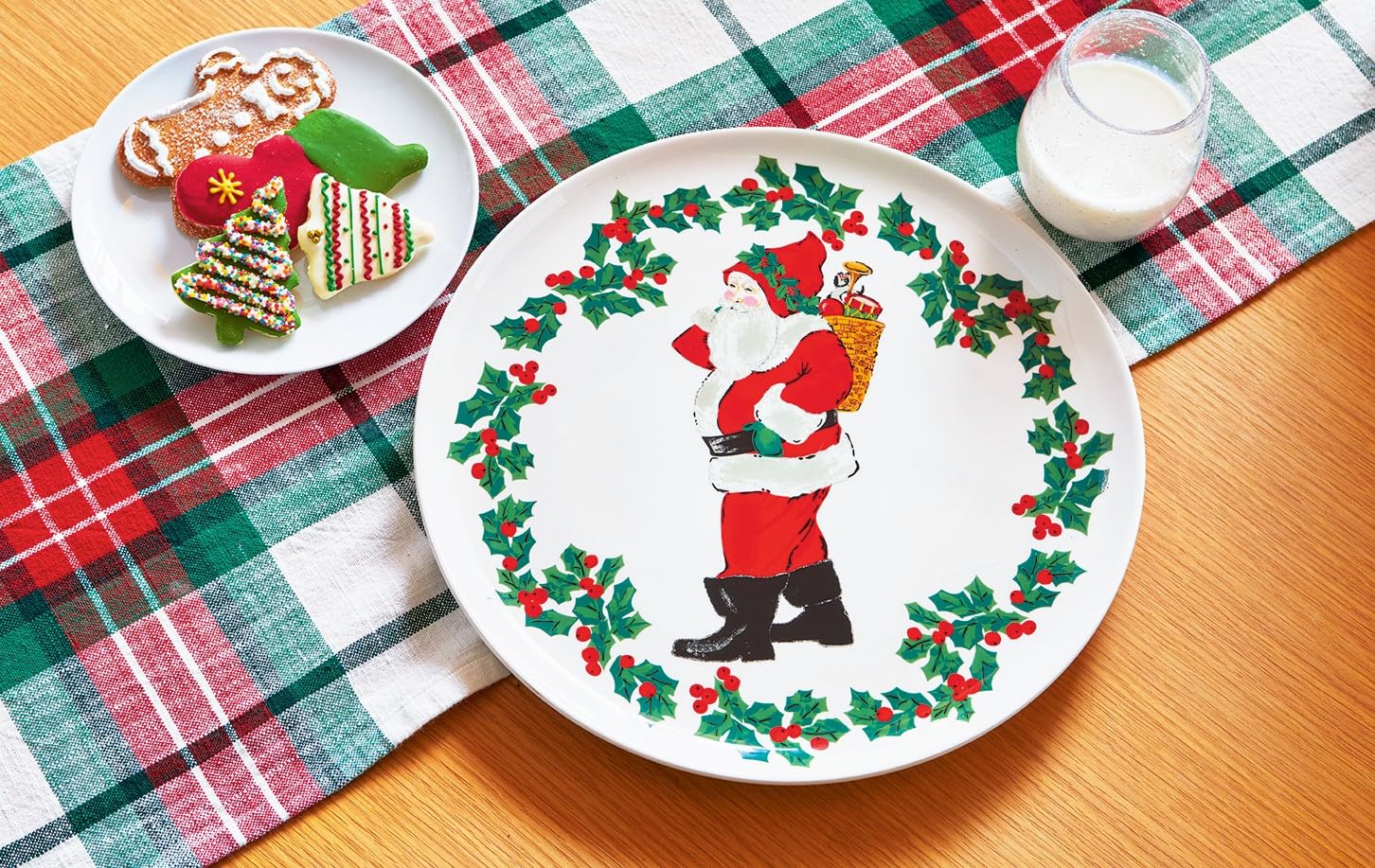 Santa Cookie Platter - Holiday Baking & Party Serving Tray
