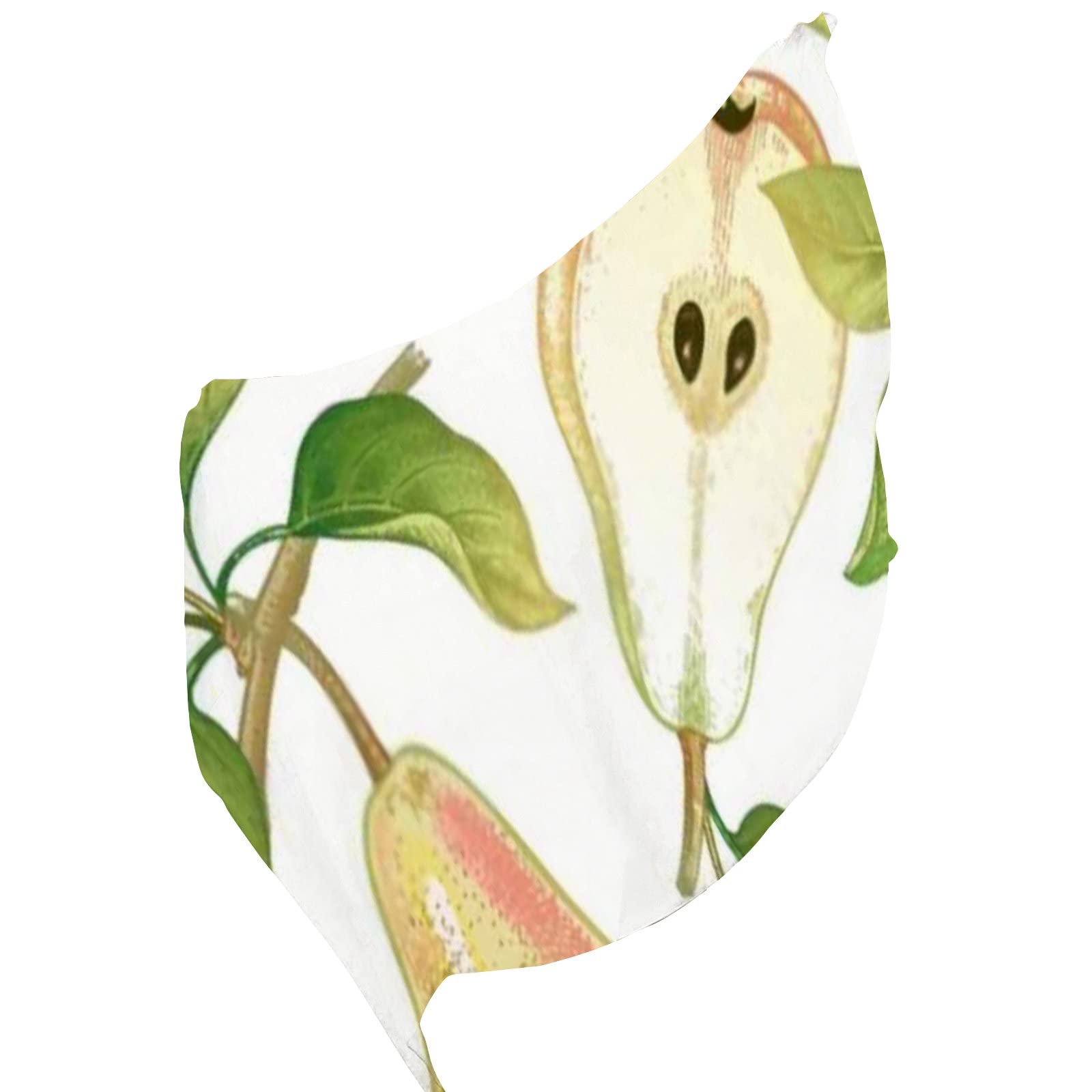 Elegant Watercolor Pear Leaf Green Silk Scarf for Women - Large Soft Oblong Shawl Wrap for Beach, Travel, and Evening Outfits