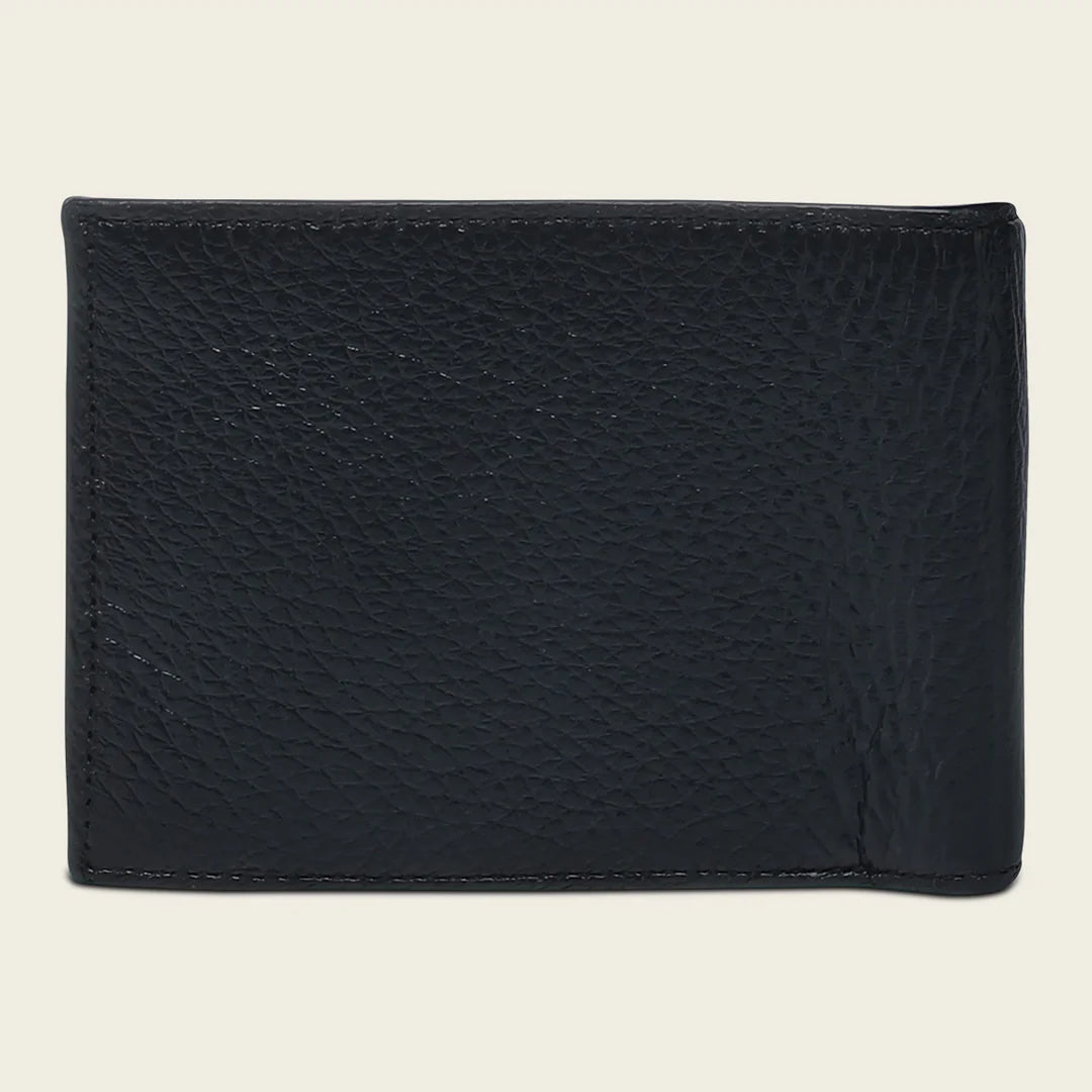 Premium Black Deer Leather Bi-Fold Wallet for Men - BC037VE - Durable & Stylish Men's Wallet for Everyday Use, Travel & Business